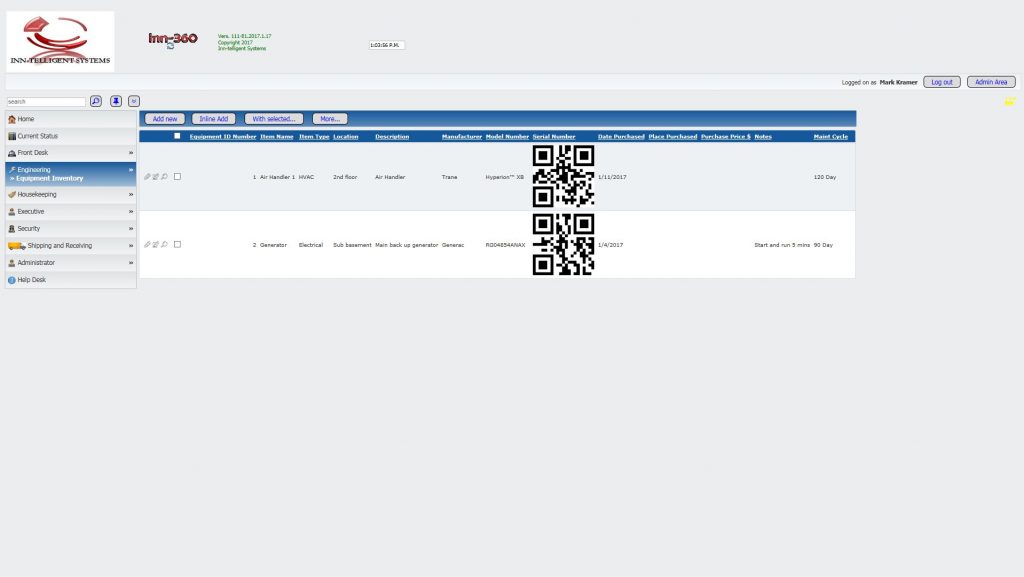 INN-360 inn360, Hotel engineering software, work order. | Inn-telligent ...